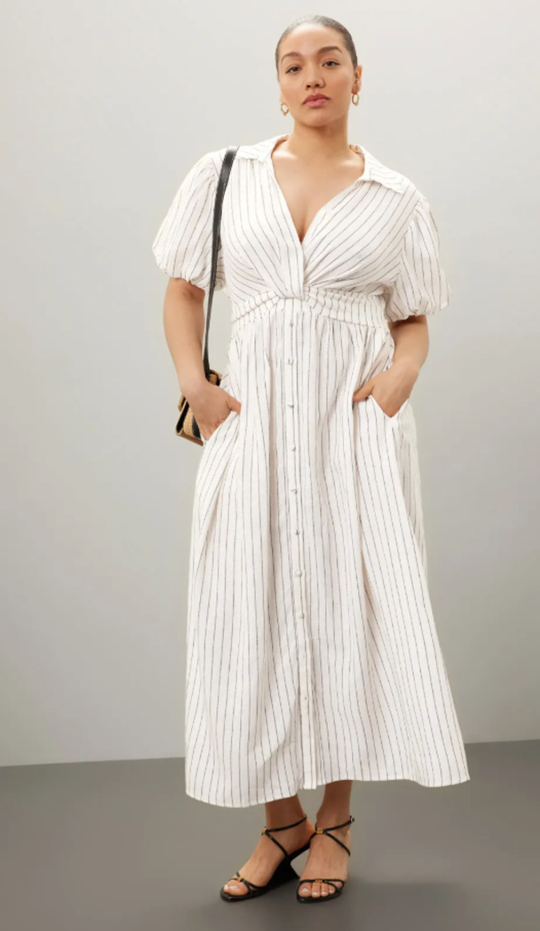 Derek Lam Collective Knot Waist White Shirt Dress Size 50